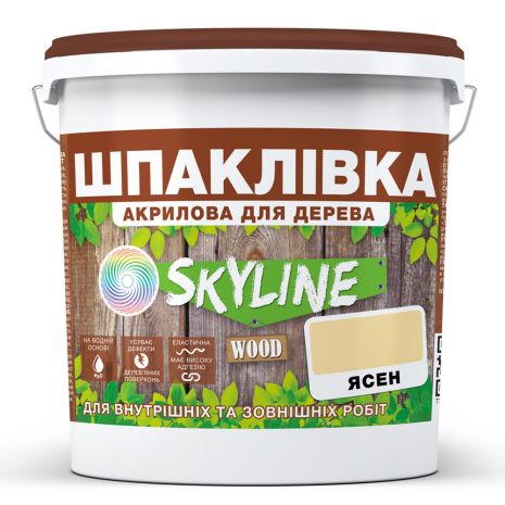 Шпаклевка для Дерева готовая к применению акриловая SkyLine Wood Ясень 1.5 кг