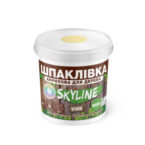 Шпаклівка для дерева готова до застосування акрилова SkyLine Wood Сосна 800 г