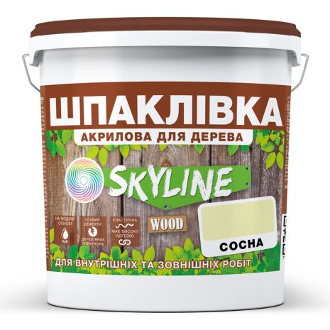 Шпаклевка для Дерева готовая к применению акриловая SkyLine Wood Сосна 1.5 кг