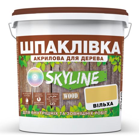 Шпаклівка для дерева готова до застосування акрилова SkyLine Wood Вільха 7 кг