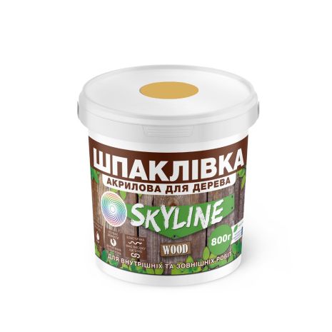 Шпаклевка для Дерева готовая к применению акриловая SkyLine Wood Ольха 800 г