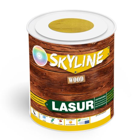 Лазурна декоративно-захисна для обробки дерева LASUR Wood SkyLine Сосна 0.75 л