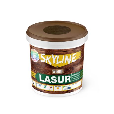 Лазур декоративно-захисний для обробки дерева LASUR Wood SkyLine Кіпаріс 0.4 л