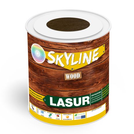 Лазур декоративно-захисний для обробки дерева LASUR Wood SkyLine Кіпаріс 0.75 л
