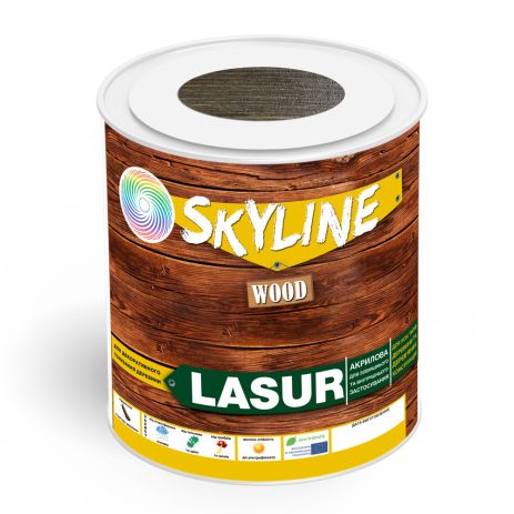 Лазур декоративно-захисний для обробки дерева LASUR Wood SkyLine Венге 0.75 л