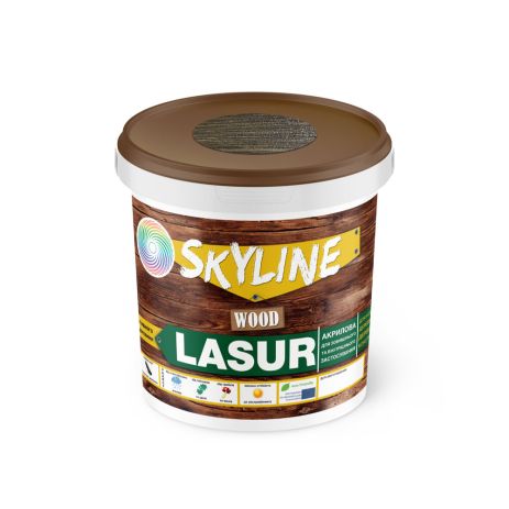 Лазурна декоративно-захисна для обробки дерева LASUR Wood SkyLine Венге 0.4 л