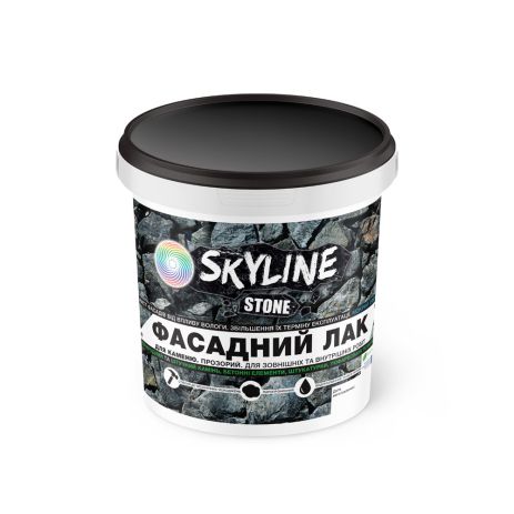 Фасадный лак акриловый для камня мокрый эффект Stone SkyLine Глянцевый 0.4 л