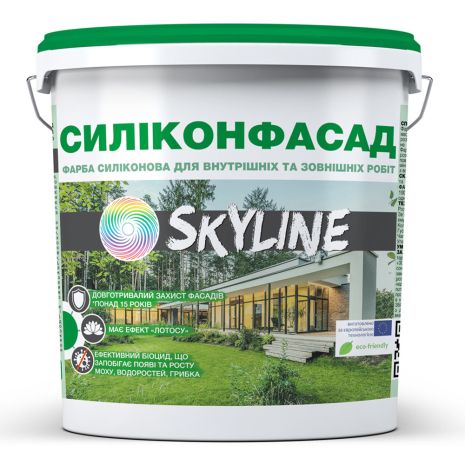 Фарба фасадна силіконова «Силіконфасад» з ефектом лотоса SkyLine 4.2 кг