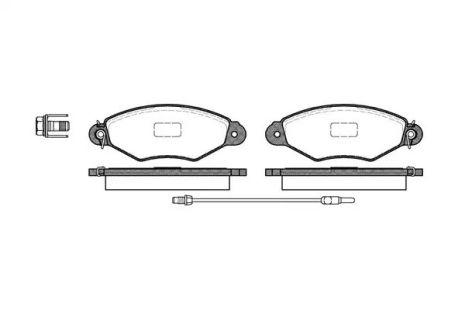 Комплект гальмівних колодок, дискове гальмо NISSAN KUBISTAR, RENAULT KANGOO, REMSA (064301)