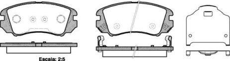 Комплект гальмівних колодок, дискове гальмо KIA OPTIMA, HYUNDAI SONATA, REMSA (095322)