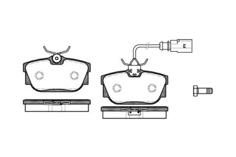 Комплект тормозных колодок, дисковый тормоз VW TRANSPORTER, REMSA (076701)