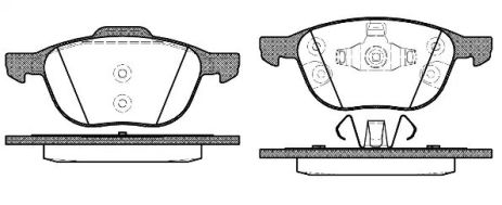 Комплект тормозных колодок, дисковый тормоз MAZDA 3, FORD FOCUS, REMSA (108230)