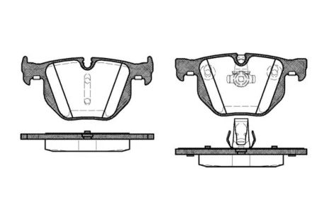 Комплект гальмівних колодок, дискове гальмо BMW X6, REMSA (038160)