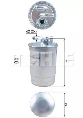 Фильтр топливный, KNECHT (KL554D)