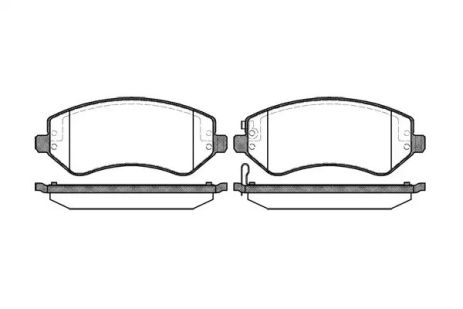 Комплект гальмівних колодок, дискове гальмо DODGE CARAVAN, JEEP CHEROKEE, REMSA (080702)