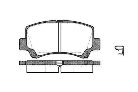 Комплект тормозных колодок, дисковый тормоз CHERY QQ6, SUZUKI WAGON, REMSA (071002)