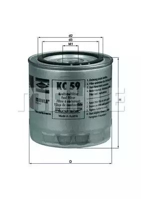 Фильтр топливный, KNECHT (KC59)
