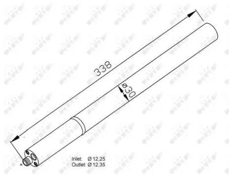 33211 NRF Осушувач кондиціонера Audi A3 03-/Skoda Octavia 04-/Superb 08-/-Caddy 08-, NRF (33211)