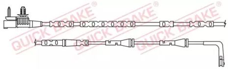 Комплект датчика зносу для осі, QUICK BRAKE (WS0413A)