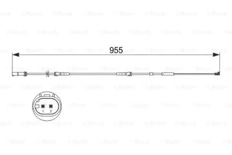 Датчик износа тормозных колодок, BOSCH (1987473511)