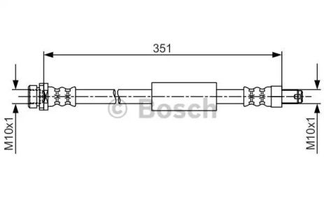 Тормозной шланг FORD Transit \\R \\12, BOSCH (1987481705)