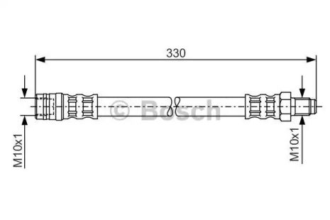 Гальмівний шланг 330mm MB ML 230/270/320/350/400/430/500/55AMG \\R, BOSCH (1987476081)