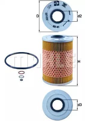 Фільтр масляний KNECHT (OX41D)