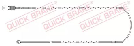 WS 0192 A QUICK BRAKE Датчик зносу гальмівних колодок (задніх) BMW 3 (E46) 98-06 (L1410mm), QUICK BRAKE (WS019