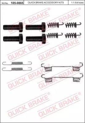 105-0865 QUICK BRAKE Комплект пружин ручного гальма MB E-клас (S211/W211)/CLS (C219) 01-12