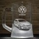 Пивной бокал с гравировкой автомобиля Volkswagen Passat CC Фольксваген Пассат - подарок для автолюбителя