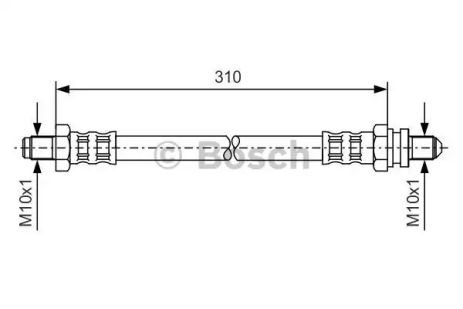 Гальмівний шланг, BOSCH (1987476407)