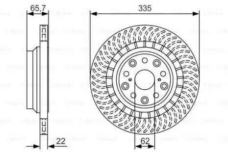 Диск тормозной, BOSCH (0986479T34)