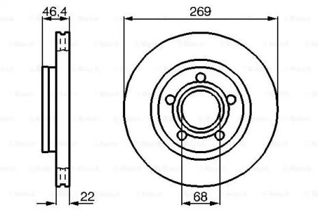 Диск гальмівний AUDI A8/A8 Quattro R, BOSCH (0986478574)