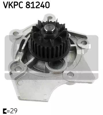 Водяний насос SKODA OCTAVIA II (1Z3) 1.8 TSI 2007 - 2013 (SKF), SKF (VKPC81240)