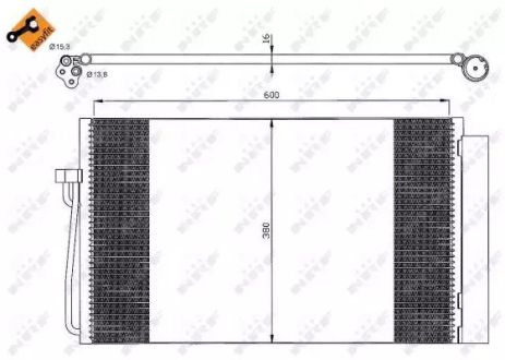 Конденсатор кондиціонера BMW 5 3.0D 04- (NRF), NRF (35538)