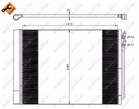 350033 Радіатор кондиціонера BMW 6 F31 10-, NRF (350033)