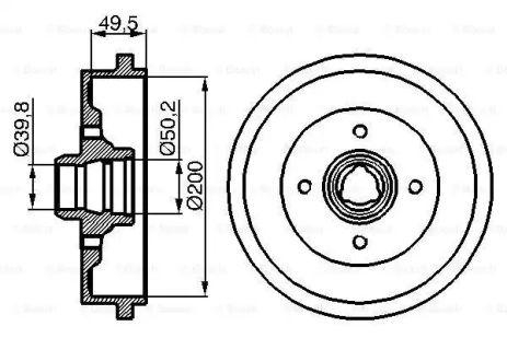 Барабан тормозной, BOSCH (0986477041)