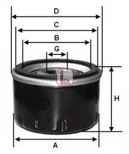 Фильтр масляный TOYOTA 1,5-2,0 93-96, SOFIMA (S3264R)