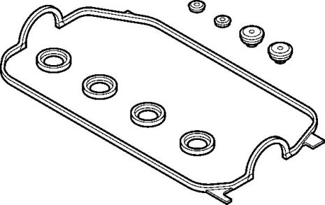 Комплект прокладок клап. крышки CIVIC II (1.5 i 16V, 1.6 i 16V); IV (1.3 16 V, 1.5, 1.5 i, ELRING (744140)