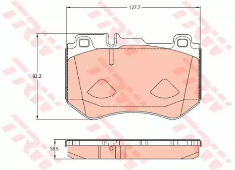 Тормозные колодки дисковые MERCEDES C (W205) F 14 BREMBO, TRW (GDB2078)