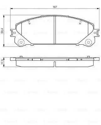 Колодки гальмівні LEXUS RX передн. BOSCH (0986495169)