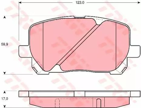 Тормозные колодки дисковые TOYOTA Avensis Verso, TRW (GDB3315)