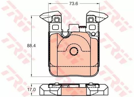 Колодки дискові гальмові, TRW (GDB2028)