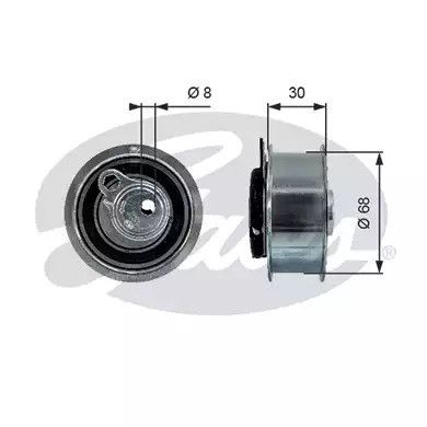 Натяжний ролик, ремінь ГРМ без кронштейна, GATES (T43219)