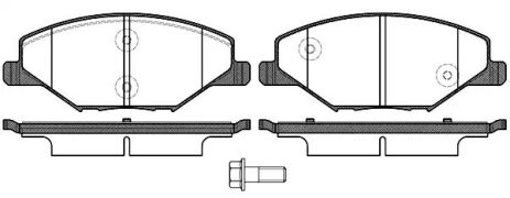 Комплект гальмівних колодок, дискове гальмо VW POLO, AUDI A1, REMSA (155300)