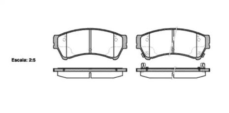 Комплект гальмівних колодок, дискове гальмо MAZDA 6, REMSA (119602)