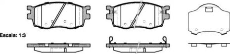 Комплект гальмівних колодок, дискове гальмо HYUNDAI i20, KIA RIO, REMSA (120802)