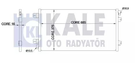 Радиатор кондиционера, Kale Oto Radyator (342910)