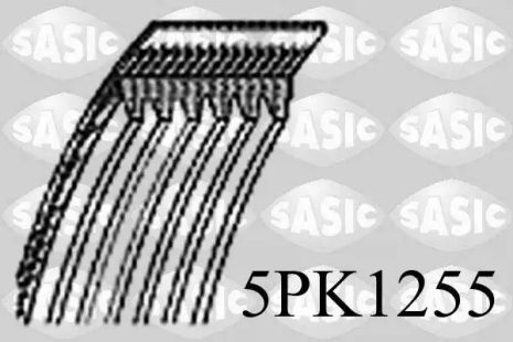 Ремень генератора, Sasic (5PK1255)