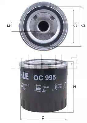 Фільтр олії, KNECHT (OC995)